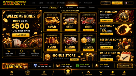 intensity casino Gameplay