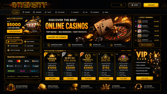 intensity casino Gameplay
